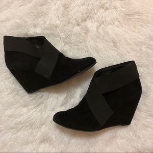 BCBGeneration Black Wedge Booties